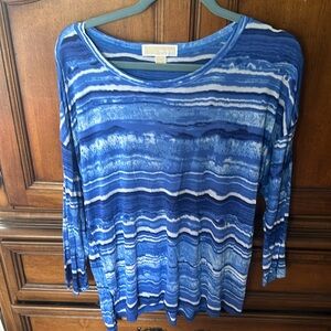 Shades of blue rayon top